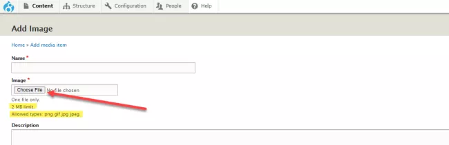 Upload Image Screenshot