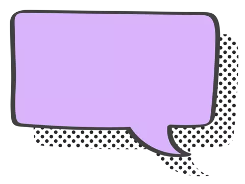 Purple Comic Talk Bubble